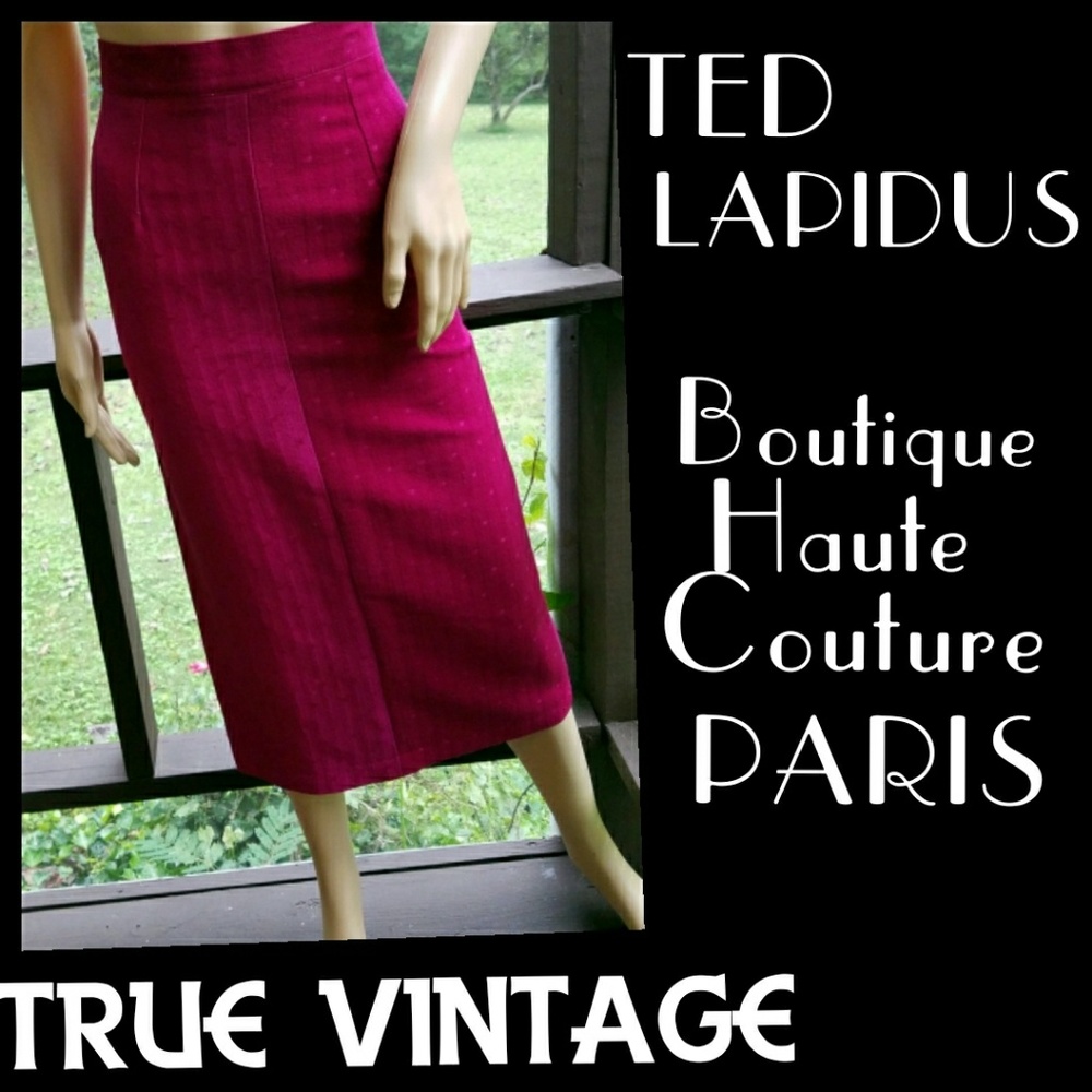 ▪️VTG▪TED LAPIDUS▪Brushed Jacquard Wiggle Skirt